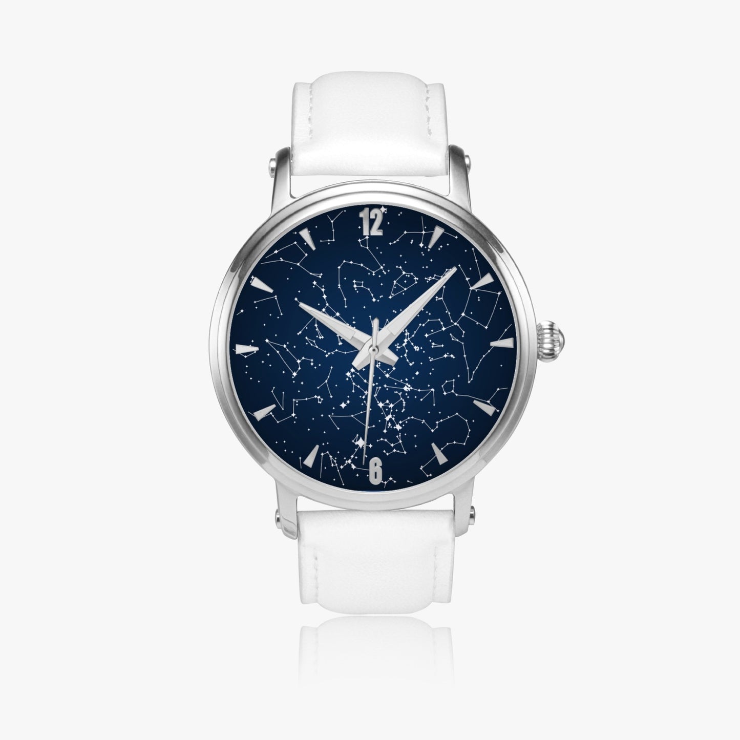 Anniversary Gift For Him 46mm Unisex Automatic Watch (Silver)