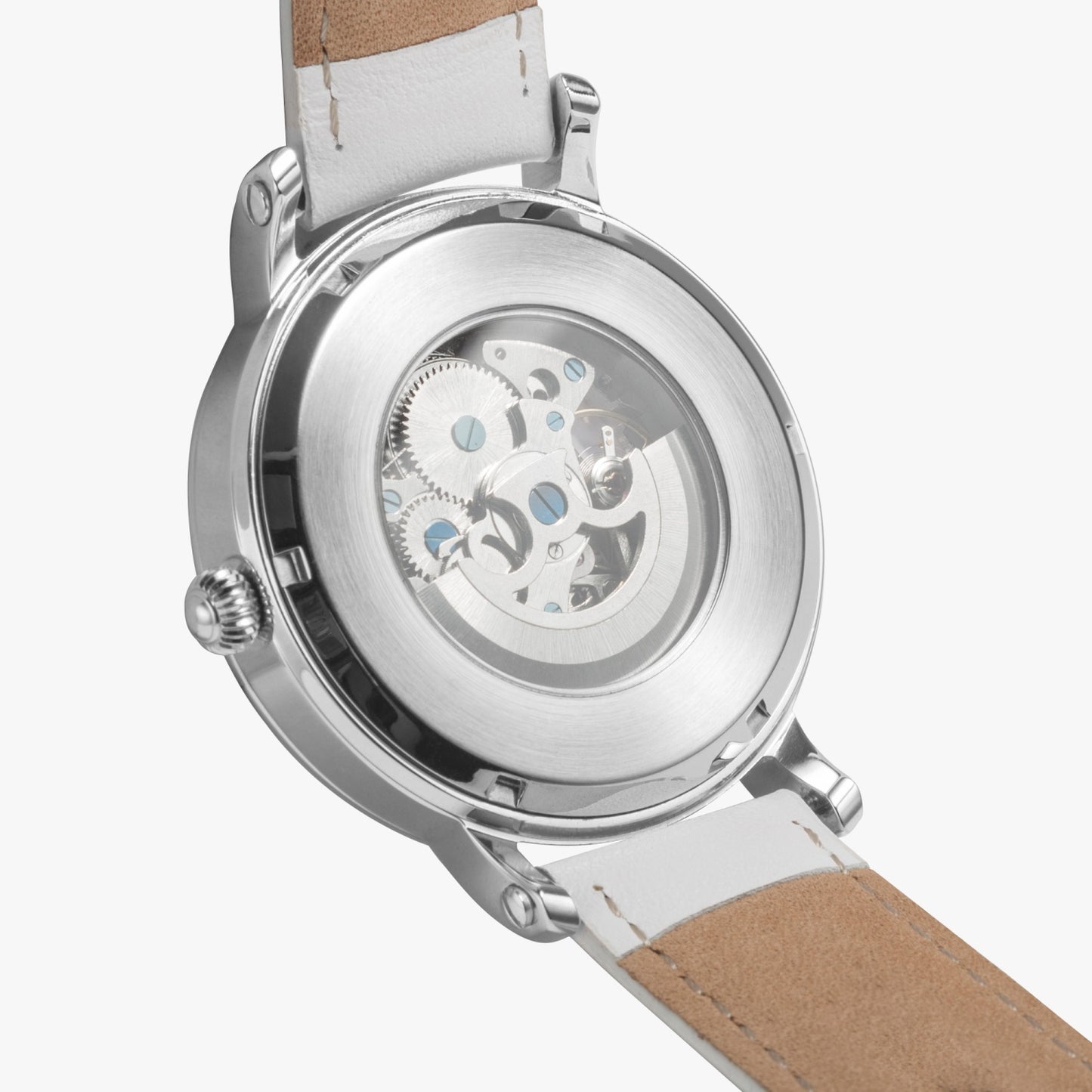 Anniversary Gift For Him 46mm Unisex Automatic Watch (Silver)