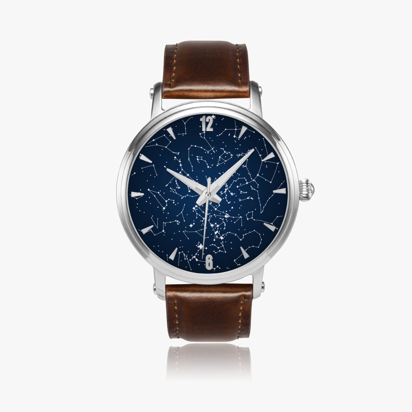Anniversary Gift For Him 46mm Unisex Automatic Watch (Silver)