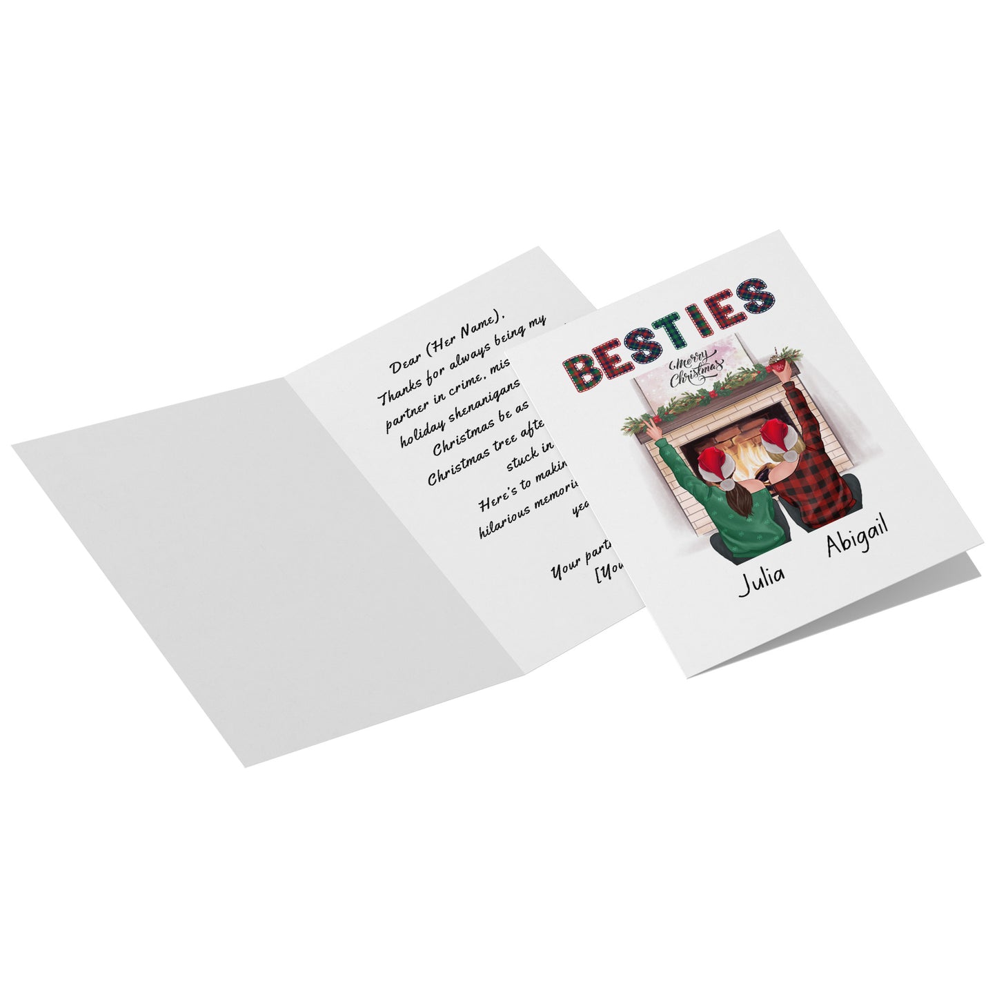 Best Friend Card Christmas Card For Besties Christmas Card For Best Friend