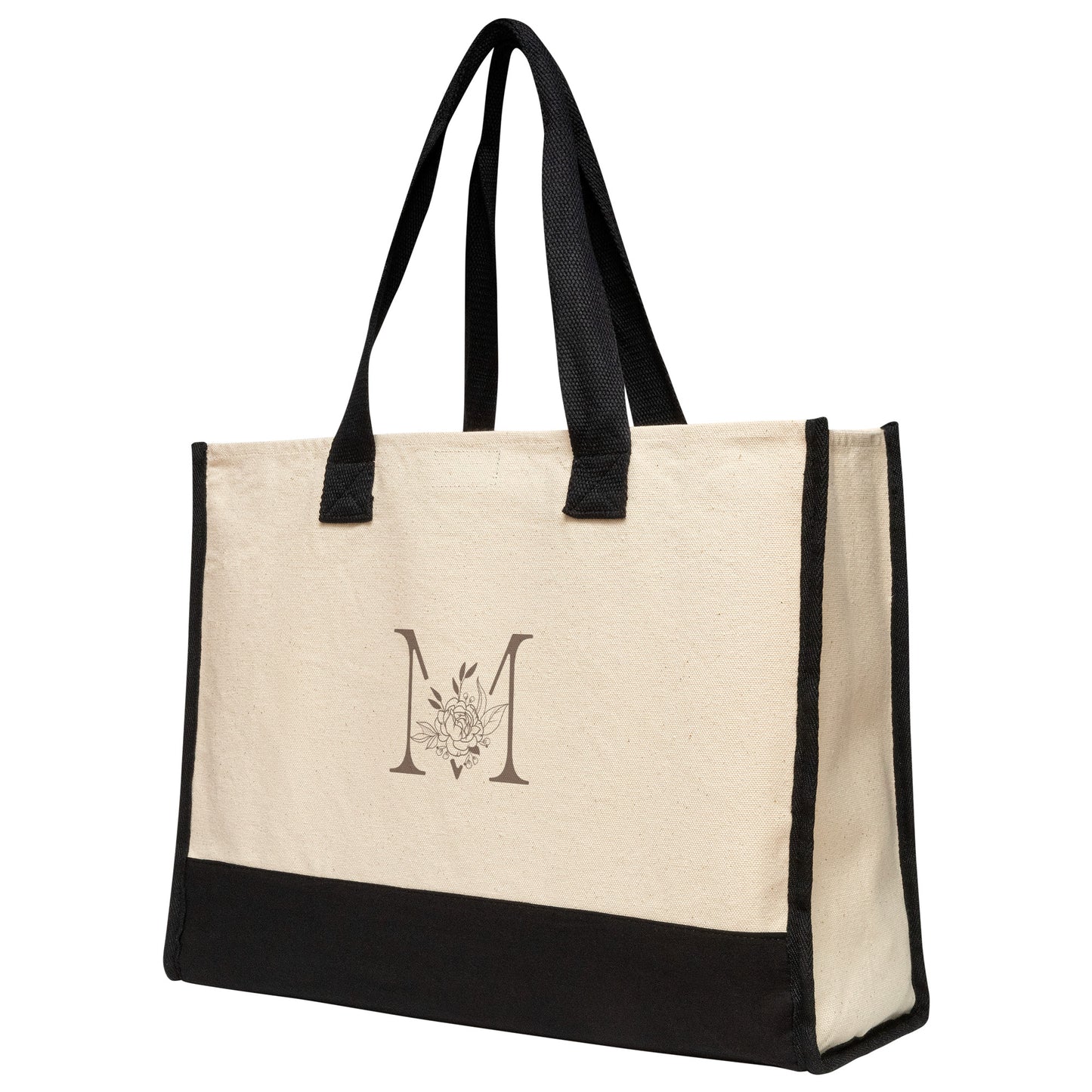 Premium Personalized Tote Bag with Initial, Large Tote Bag For Women