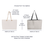 Summer Tote Bag with Cream Rope Handle, Beach Vibes