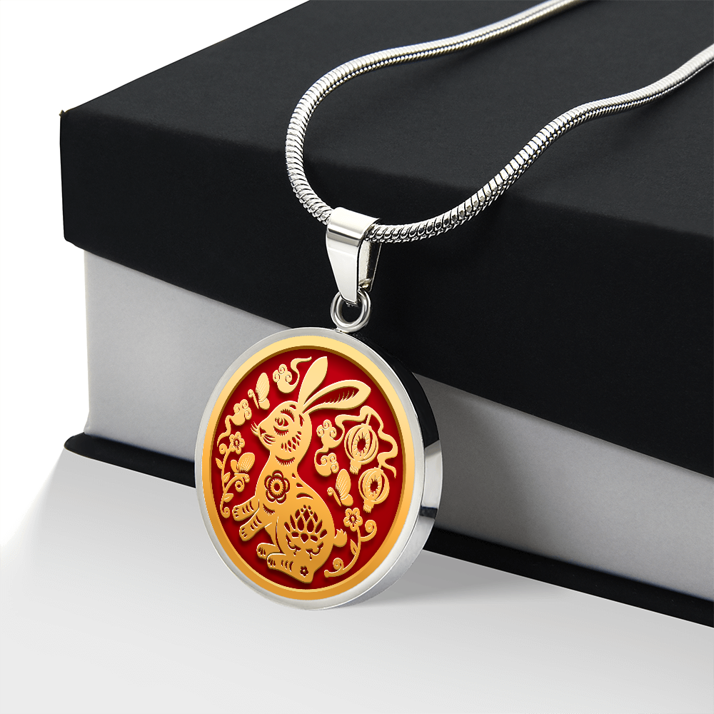 The Year of the Rabbit 2023 Pendant Necklace, Spring Festival Celebration, Chinese Zodiac Necklace, Gift For Her