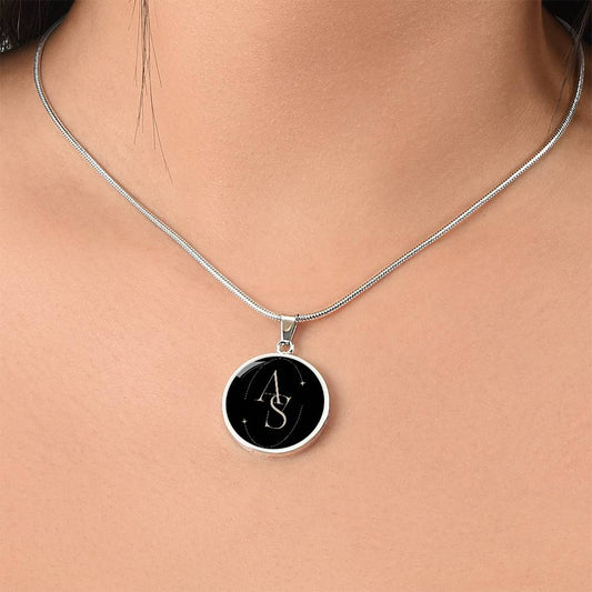Monogram Pattern Pendant Necklace For Women