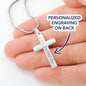 Cross Necklace, Engraving Cross Necklace For Women