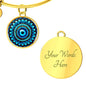 Evil Eye Bracelet, Evil Eye Bangle, Personalised Evil Eye Pendant