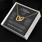 Daughter Gift, Yellow and White Gold Pendant Necklace