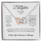 Gift For Daughter, Yellow and White Gold Pendant Necklace, Black Font