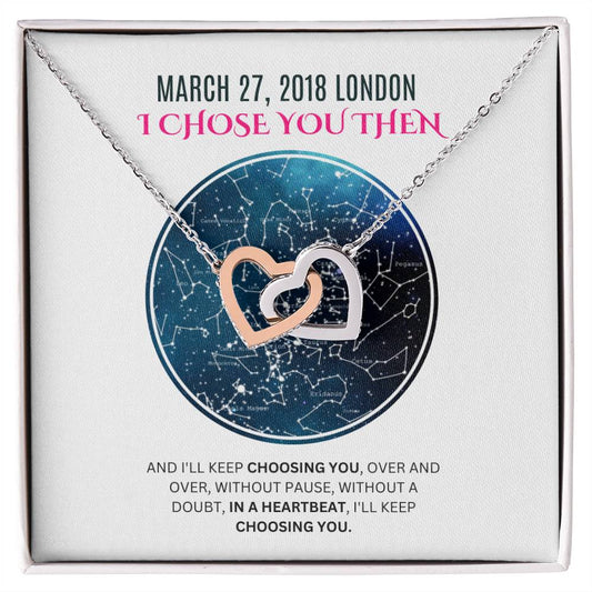 Anniversary Gift For Her, Unique Star Map Gift, Necklace For Wife and Girlfriend