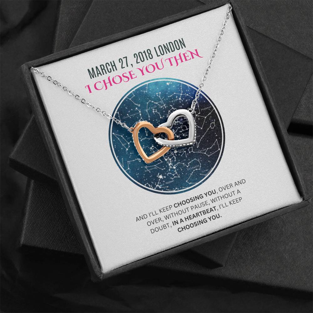 Anniversary Gift For Her, Unique Star Map Gift, Necklace For Wife and Girlfriend