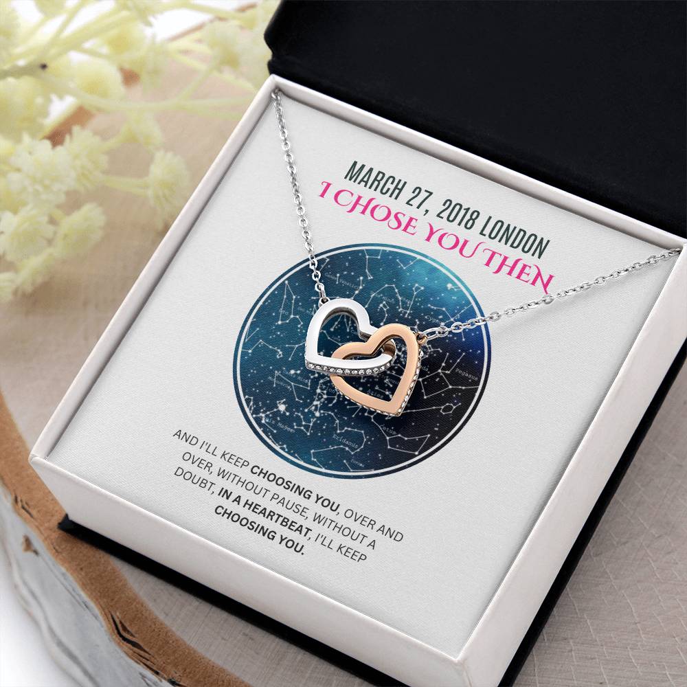 Anniversary Gift For Her, Unique Star Map Gift, Necklace For Wife and Girlfriend