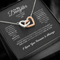 Daughter Gift, Yellow and White Gold Pendant Necklace