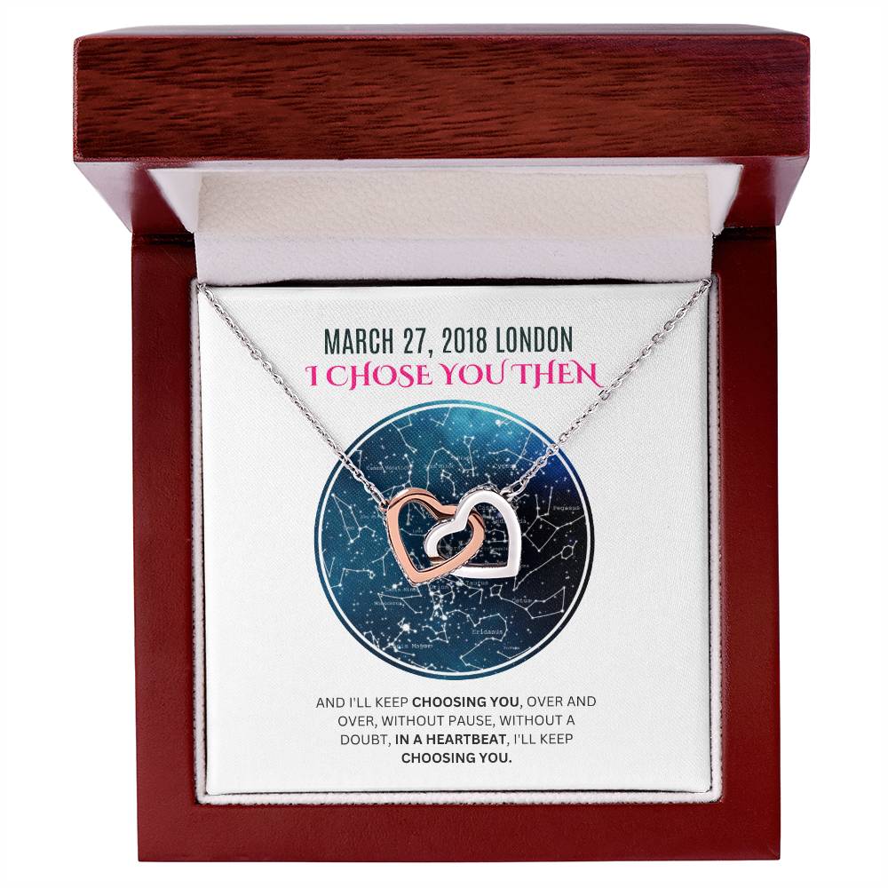 Anniversary Gift For Her, Unique Star Map Gift, Necklace For Wife and Girlfriend