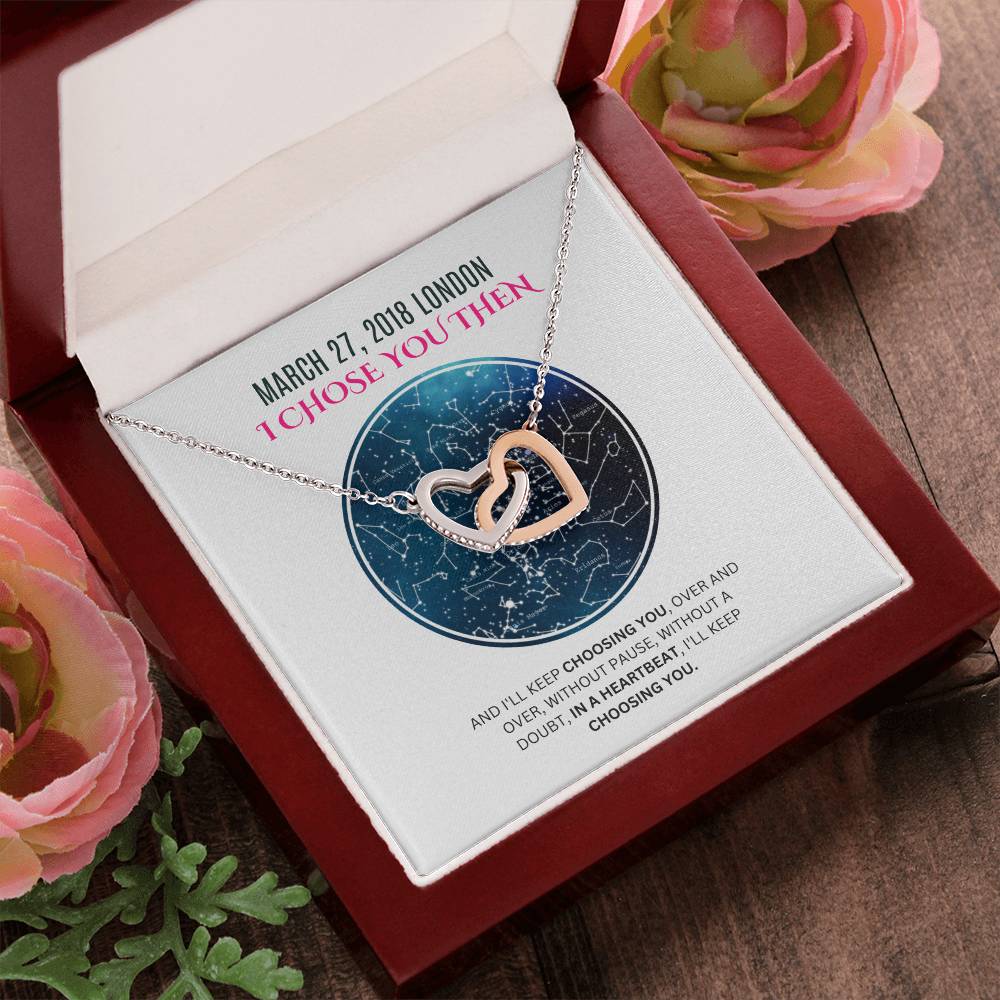 Anniversary Gift For Her, Unique Star Map Gift, Necklace For Wife and Girlfriend