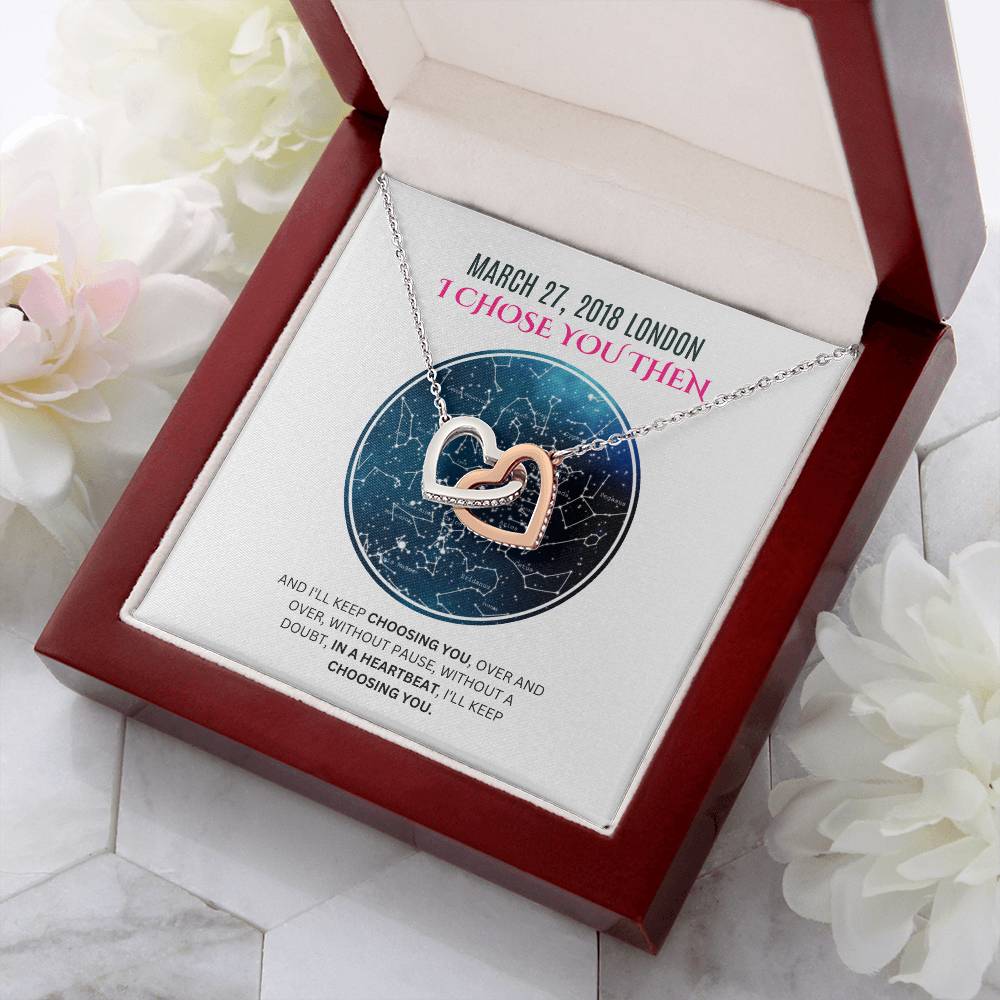 Anniversary Gift For Her, Unique Star Map Gift, Necklace For Wife and Girlfriend