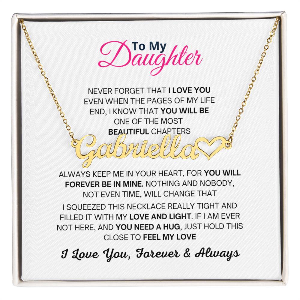 Personalised Name Necklace, Birthday and Christmas Gift For Daughter
