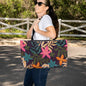 Large Tote Bag for Women - Weekender, Shopping & Beach Bag | Floral Design