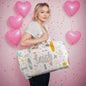 Summer Tote Bag with Cream Rope Handle, Beach Vibes