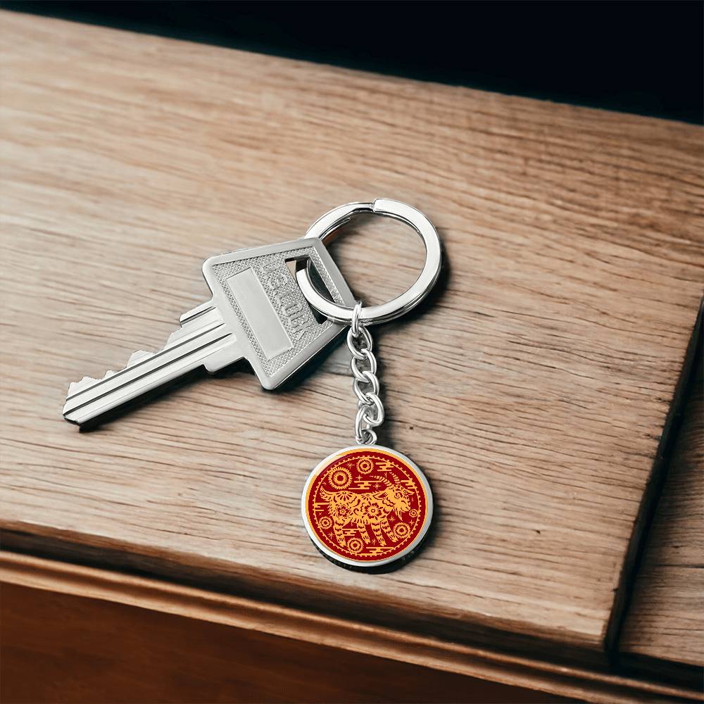 Goat Keychain Year of Goat Chinese Zodiac Keychain For Men Women