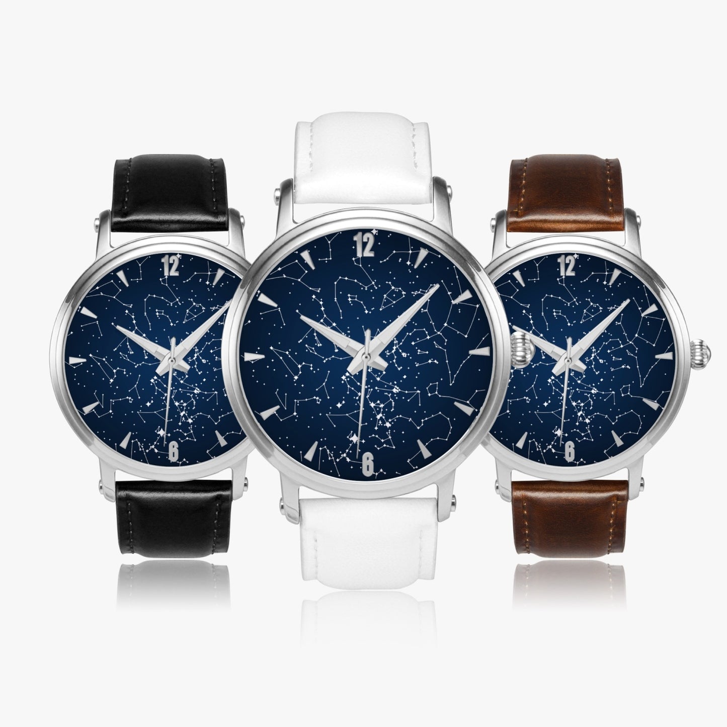 Anniversary Gift For Him 46mm Unisex Automatic Watch (Silver)