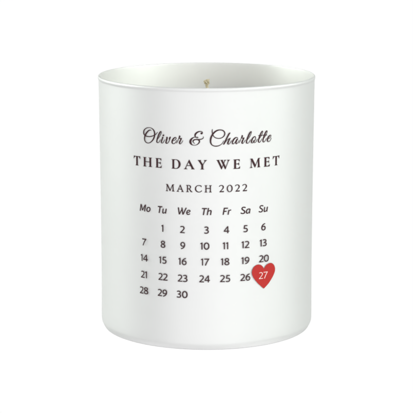Anniversary Candle Gift For Her and For Him, Fresh Marine Scent with Sea Salt, Amber, Driftwood & Vegan Wax Gift
