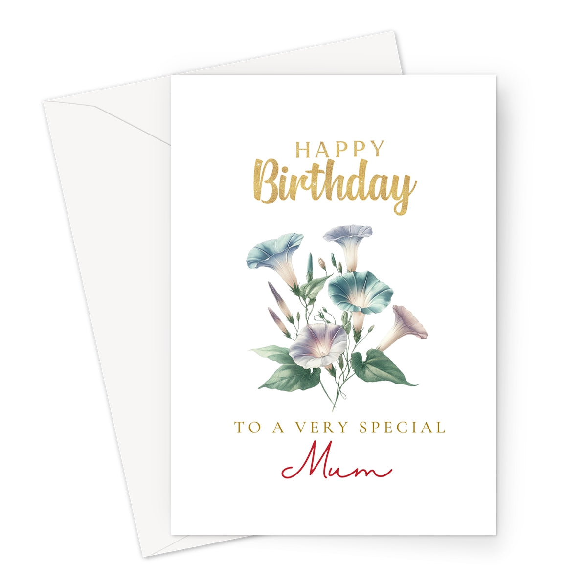 Mum Morning Glory September Greeting Card