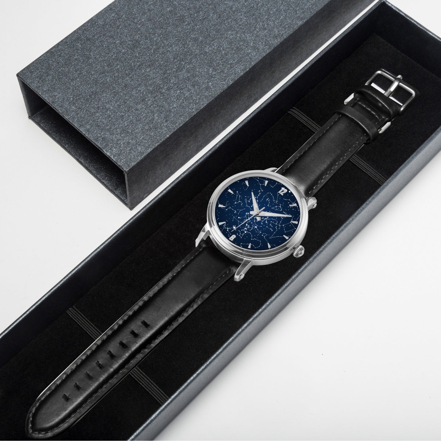 Anniversary Gift For Him 46mm Unisex Automatic Watch (Silver)