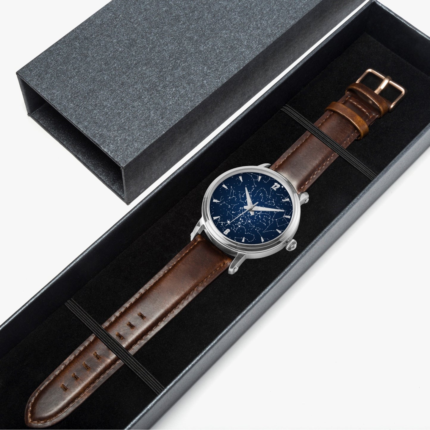 Anniversary Gift For Him 46mm Unisex Automatic Watch (Silver)