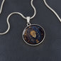 Leo Zodiac Sign Necklace, Circle Pendant Design, Birthday Gift For Her