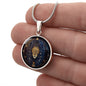 Leo Zodiac Sign Necklace, Circle Pendant Design, Birthday Gift For Her
