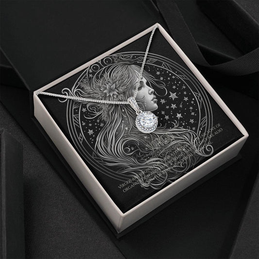 Virgo Zodiac Necklace Gift, CZ Pendant Necklace For Women, Gift For Her