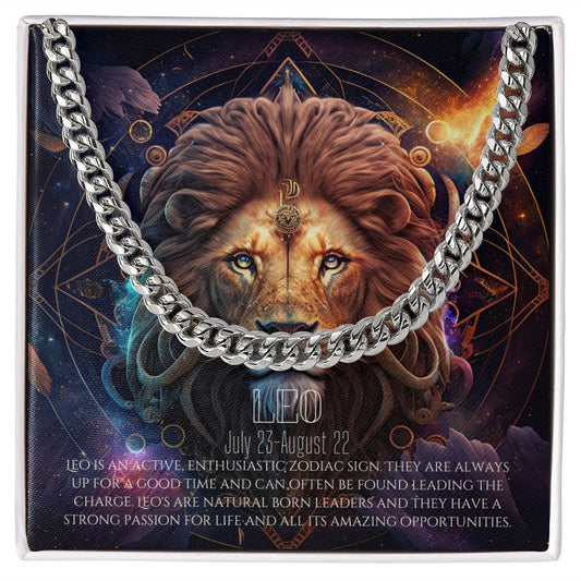 Leo Men Necklace Gift, Leo Zodiac Gift, Necklace For Men