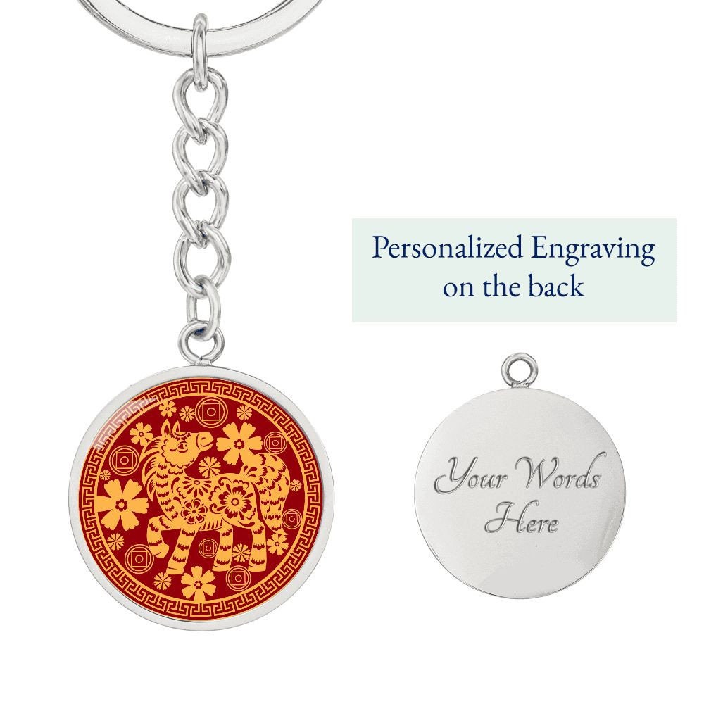 Year of the Horse Keychain, Chinese Zodiac Gift for Her