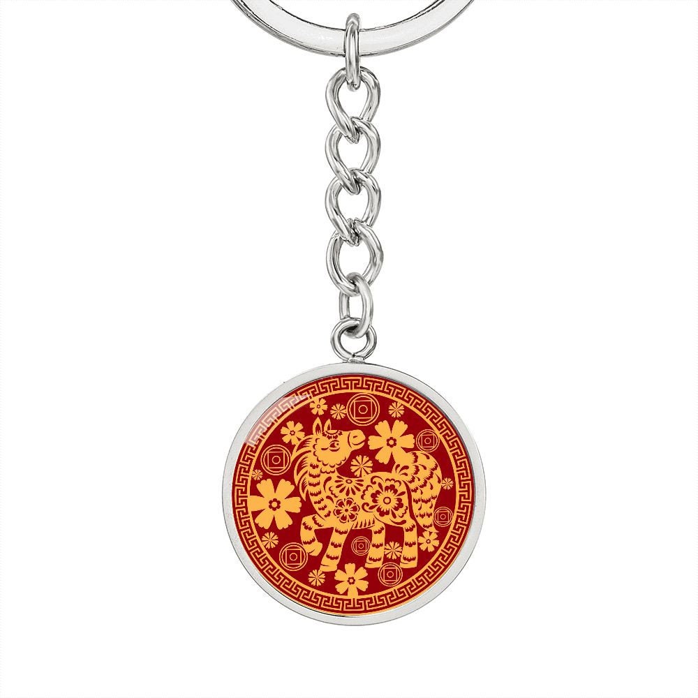 Year of the Horse Keychain, Chinese Zodiac Gift for Her