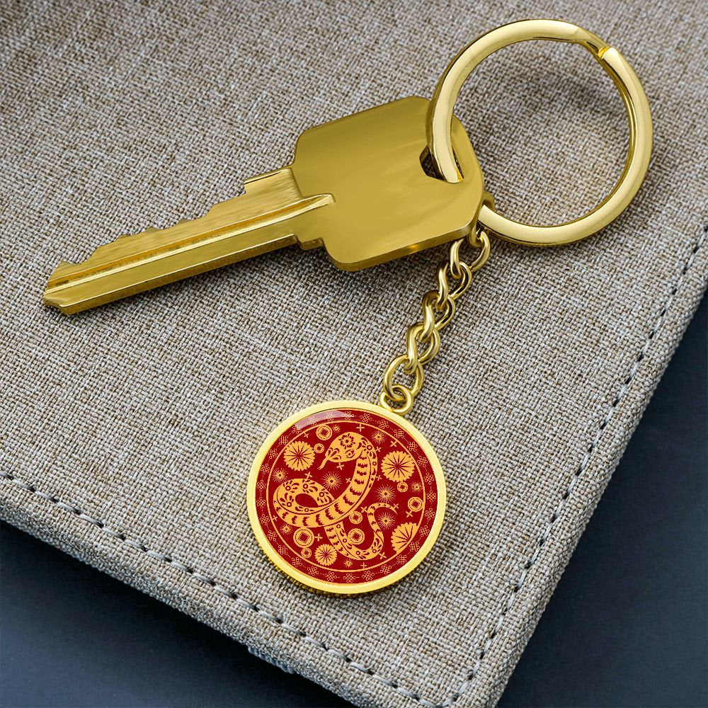 Year of the Snake Keychain, Chinese Zodiac Gift For Her