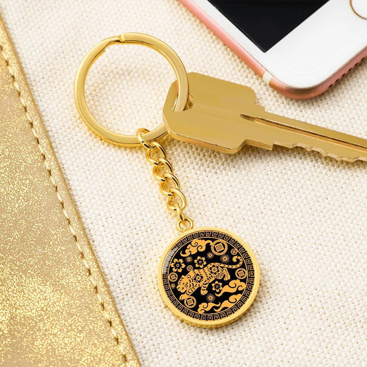 Year of the Tiger Chinese Zodiac Keychain Gift For Men and Women