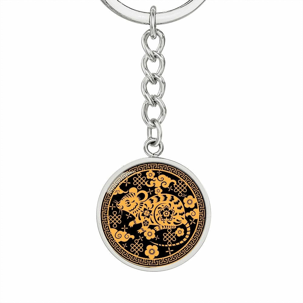 Year of Rat Chinese Zodiac Keychain Gift For Men and Women