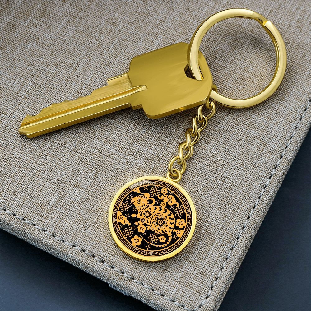 Year of Rat Chinese Zodiac Keychain Gift For Men and Women