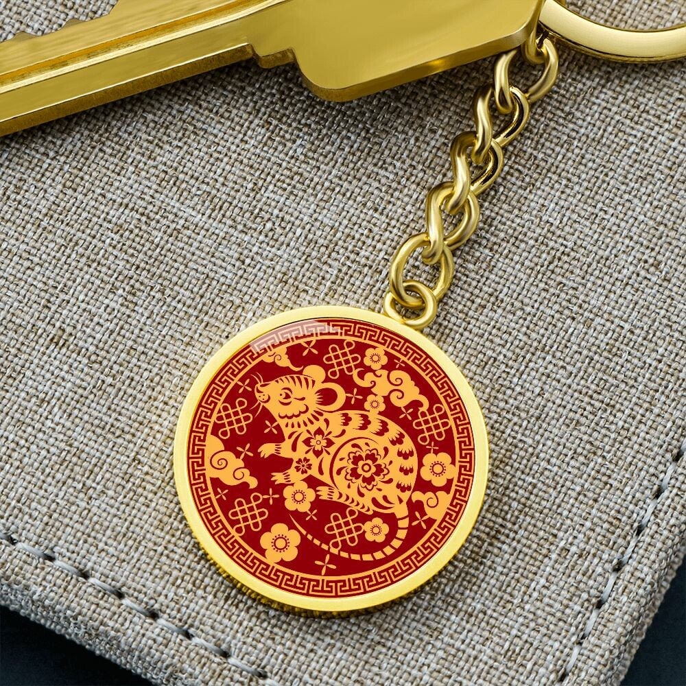 The Year of the Rat Chinese Zodiac Keychain Gift
