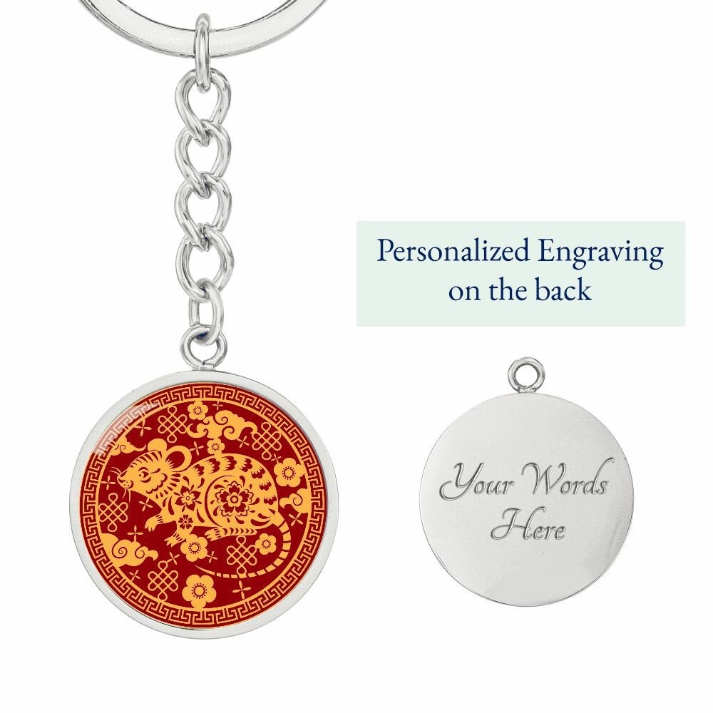 The Year of the Rat Chinese Zodiac Keychain Gift
