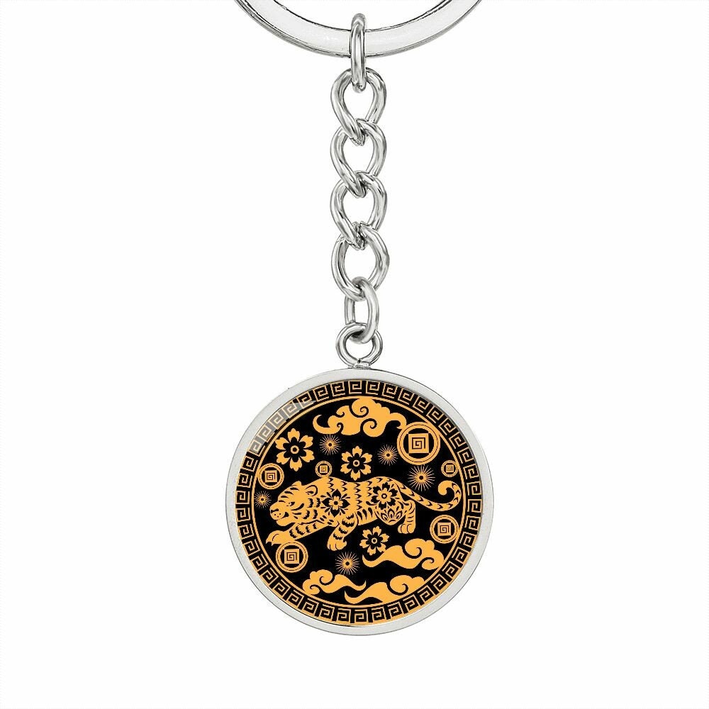 Year of the Tiger Chinese Zodiac Keychain Gift For Men and Women