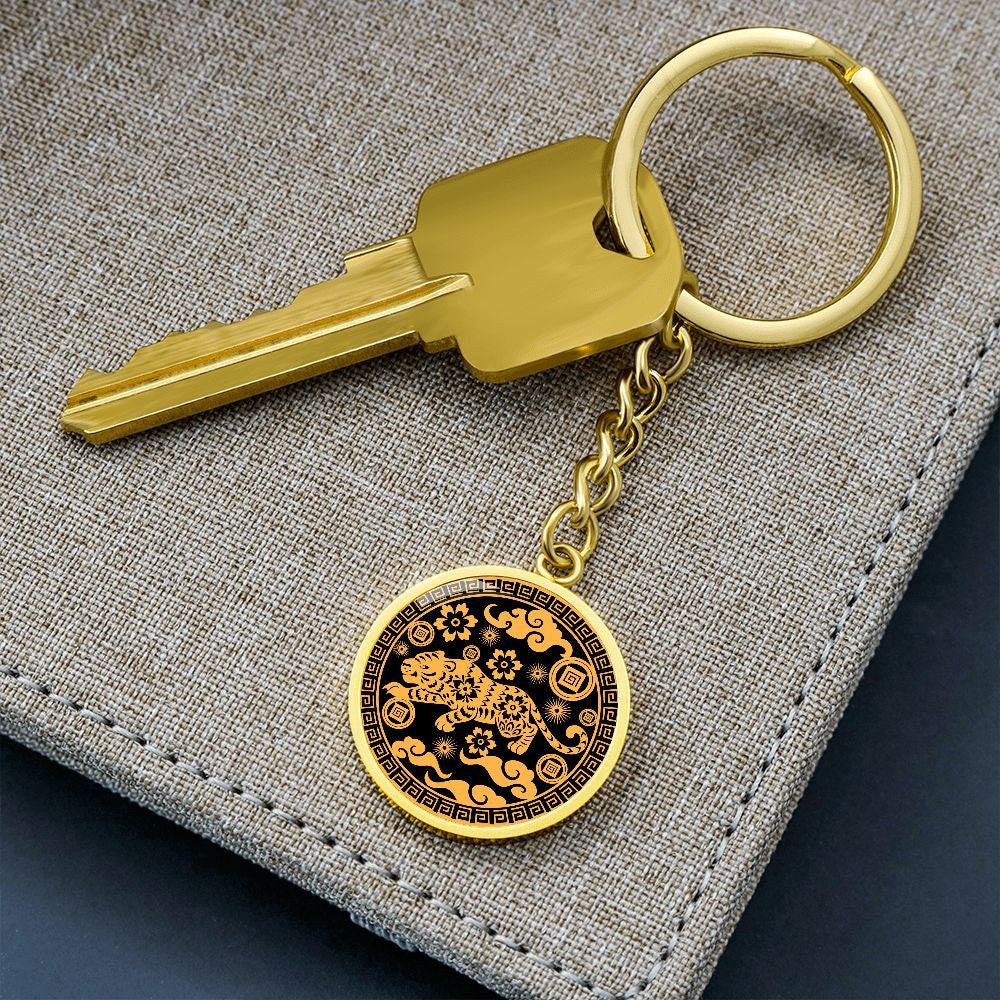 Year of the Tiger Chinese Zodiac Keychain Gift For Men and Women