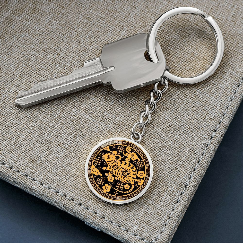 Year of Rat Chinese Zodiac Keychain Gift For Men and Women