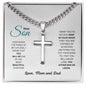 Son Necklace, Cross Necklace, Chain Necklace, Gift For Son