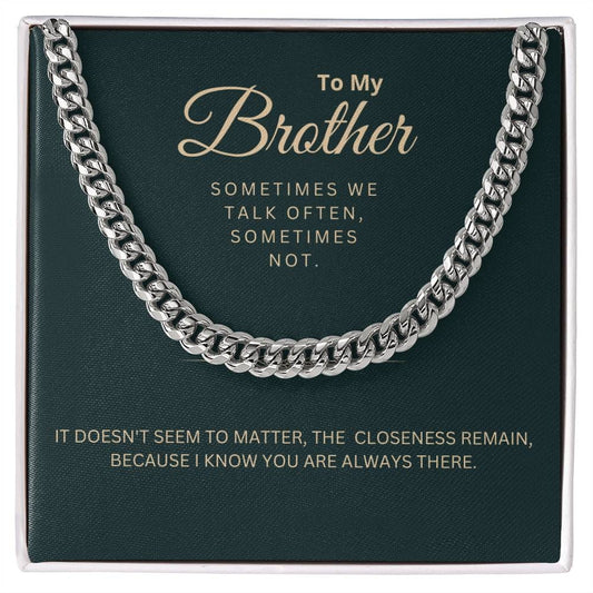 Brother Gift, Birthday Gift For Brother, Brother Christmas Gift, Men's Necklace
