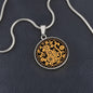 Year of Monkey, Engraving Necklace, Monkey Print Zodiac Gift, Necklace For Women