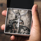 Gift For Him, Cross Necklace For Men, Men's Engraved Necklace, Religious Gift For Men