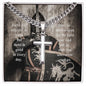 Gift For Him, Cross Necklace For Men, Men's Engraved Necklace, Religious Gift For Men