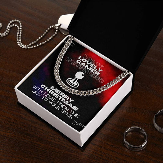 Christmas Gift For Boyfriend, To My Gamer Boyfriend Chain  Necklace Gift