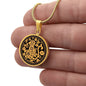 Year of Monkey, Engraving Necklace, Monkey Print Zodiac Gift, Necklace For Women